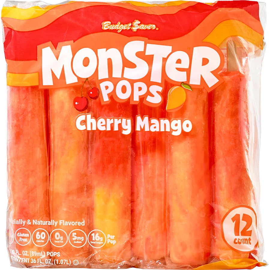 Cherry Mango Monster Pops