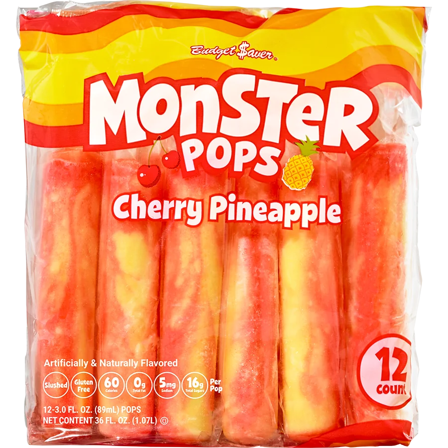 Cherry Pineapple Monster Pops