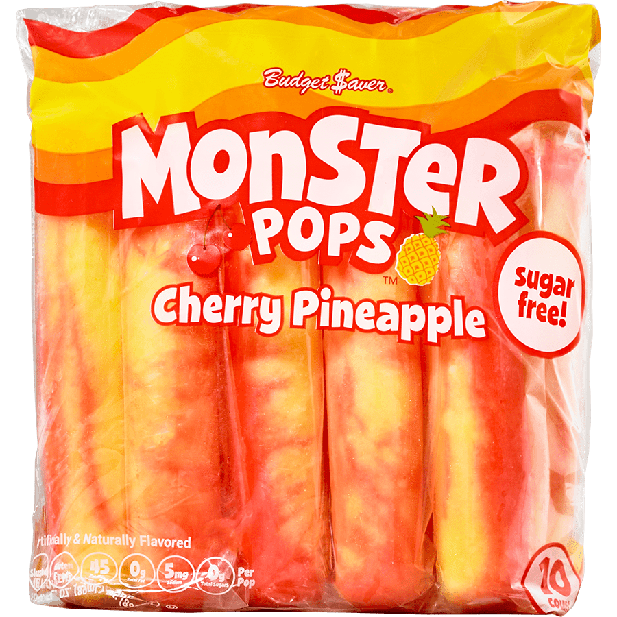 Sugar-Free Cherry Pineapple Monster Pops