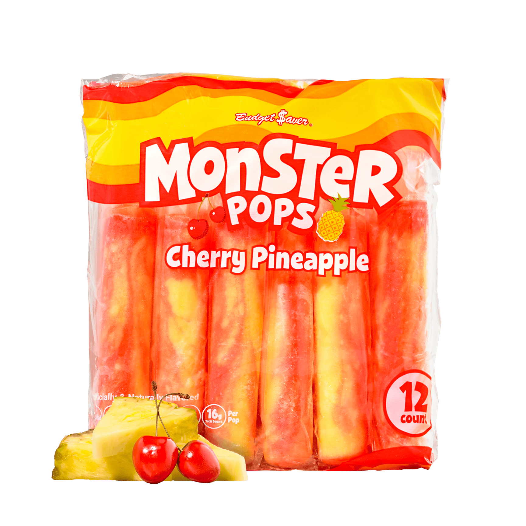 Cherry Pineapple Monster Pops